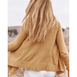 Linen Oversized V-Neck Sweater