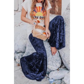 Cobalt Blue Flare Velvet Pants