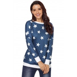 Navy All Over Star Sweatshirt