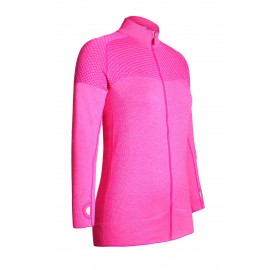 Rosy Atheletic Running Yoga Jacket with Mesh Accent